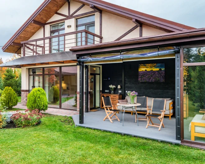 house exterior with patio